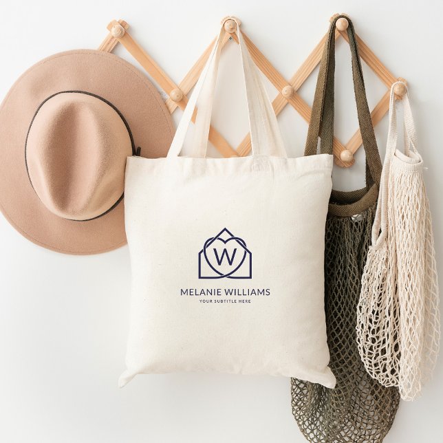 Modern Real Estate Promotional Realtor Logo Tote Bag (Creator Uploaded)