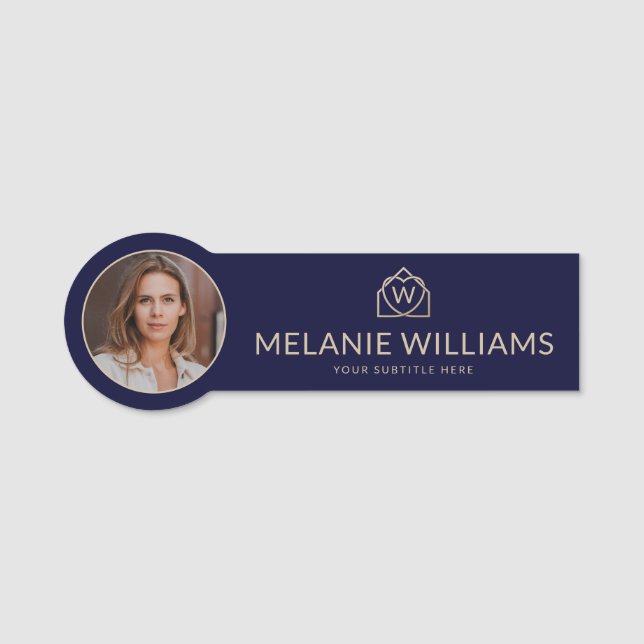 Modern Real Estate Promotional Realtor Name Tag (Front)