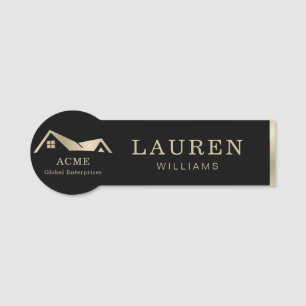 Modern Real Estate Promotional Realtor Name Tag