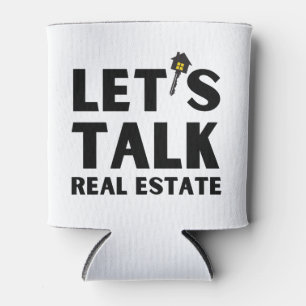 Modern Real Estate QR Code Marketing Drink Can Cooler