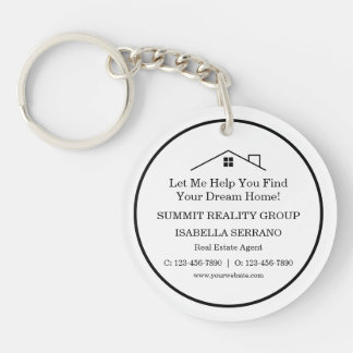 Modern Real Estate QR Code Marketing Key Ring