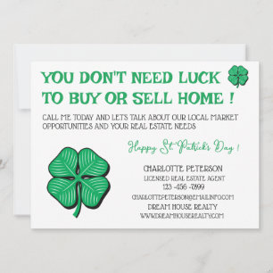 Modern Real Estate St Patrick's Day Promotional  Card