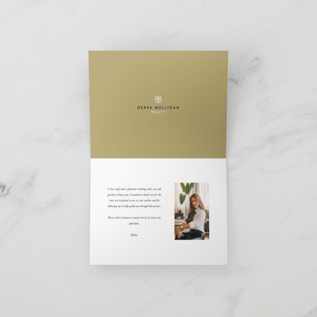 Modern Real Estate Thank You Card (Inside)