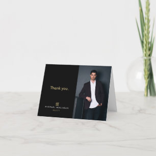 Modern Real Estate Thank You Card - Monogram