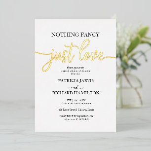 Modern Real Foil Wedding Invitation Nothing Fancy 
