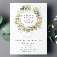 Modern Real Gold Eucalyptus Wreath Wedding