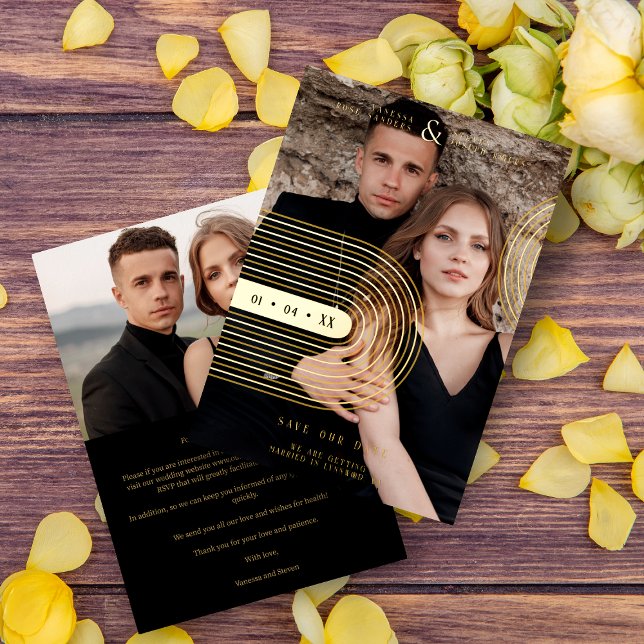 Modern Real Golden 2 Photos Trendy Geometric Arch  (Creator Uploaded)