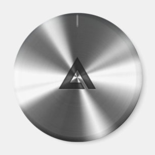 Modern Realistic Shiny Steel Texture Magnet