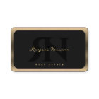 Modern Realtor Mortgage Broker Black Fau Gold Trim