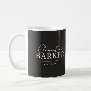 Modern Realtor Name Badge with Photo Arch Elegant Coffee Mug