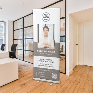 Modern Realtor Photo Logo Real Estate Retractable Banner