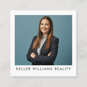 Modern Realtor Professional Real Estate agents Square Business Card