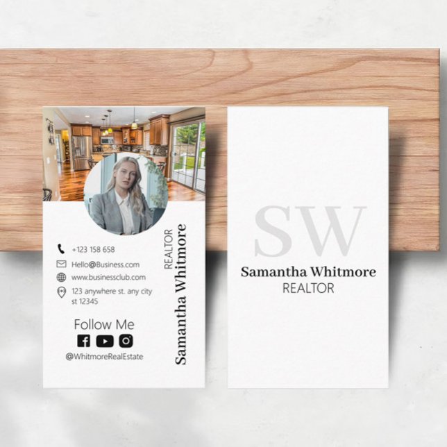 Modern Realtor Professional Real Estate Business Card (Creator Uploaded)