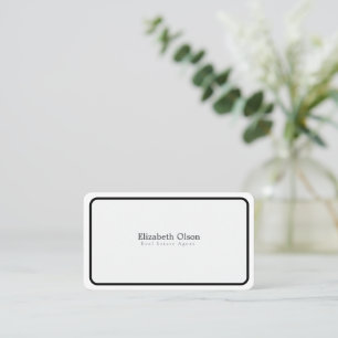 Modern Realtor Promotional black white elegant Business Card