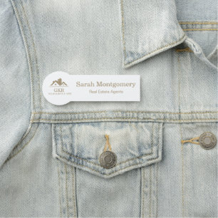 Modern Realtor Promotional Real Estate agents Name Tag