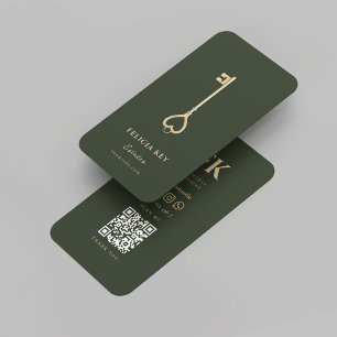 Modern Realtor Real Estate Agent Initials Business Card