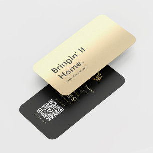 MODERN REALTOR REAL ESTATE AGENT MINIMALIST BUSINESS CARD