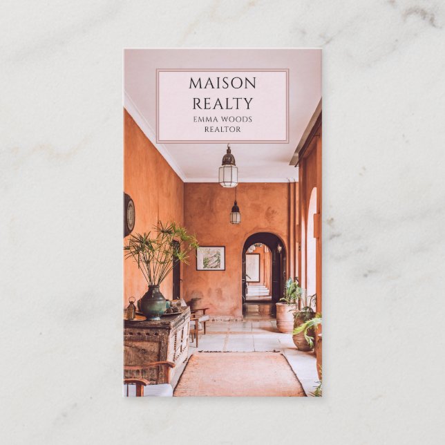 Modern Realtor Real Estate Business Card (Front)