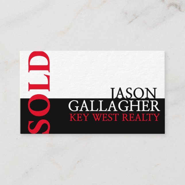 Modern Realty Real Estate Realtor Business Card (Front)