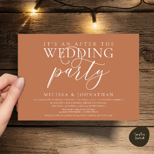 modern reception, It's an after the wedding party Invitation