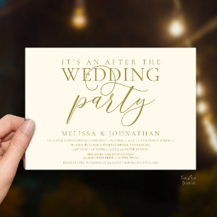modern reception, It's an after the wedding party Invitation