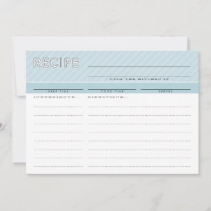 MODERN RECIPE CARD cute organiser minimal duck egg