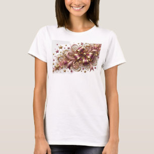 Modern Red ABSTRACT ART Artistic Motif T-Shirt