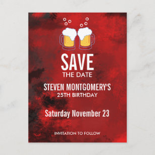 Birthday Save The Date Postcards Zazzle Uk