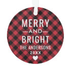 Modern Red and Black Buffalo Plaid Photo