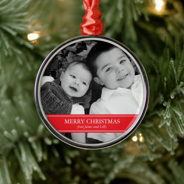 Modern Red and White Christmas Metal Tree Decoration (Tree)