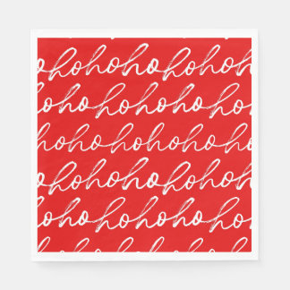 Modern Red and White Christmas Pattern  Napkin