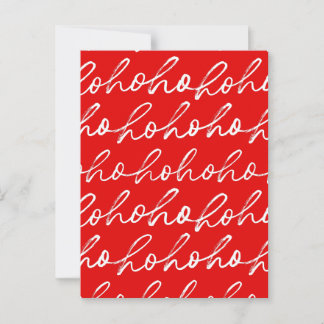  Modern Red and White Christmas Pattern  Postcard