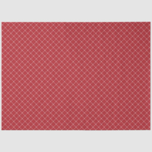Modern Red and White Plaid Christmas Tissue Paper