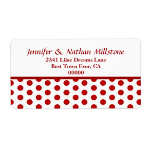 Modern Red and White Polka Dots