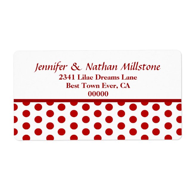 Modern Red and White Polka Dots (Front)