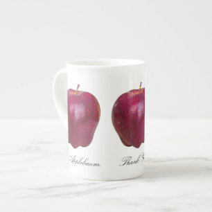 Modern Red Apples Teacher Thank you Bone China Mug