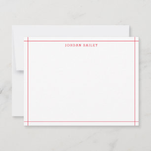 Modern Red Border Architect Modern Professional Card