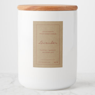 Modern red brown craft paper ingredients product food label