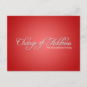 Modern Red Change of Address Postcard