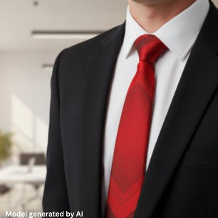 Modern Red Chevron Stripe Tie