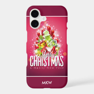 Modern Red Christmas Graphic Illustration