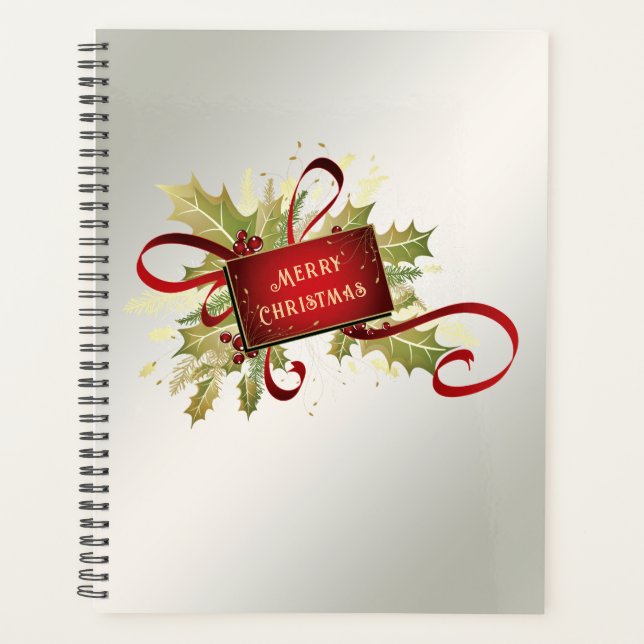 Modern Red Christmas Holiday Planner (Front)