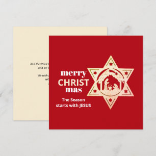 Modern Red CHRISTmas Nativity Card