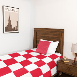 Modern Red Croatian Chequered Pattern