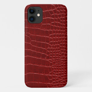 Modern Red Crocodile iPhone 11 Case