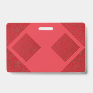 Modern Red Diamond Badge – Custom Bulk ID Tag