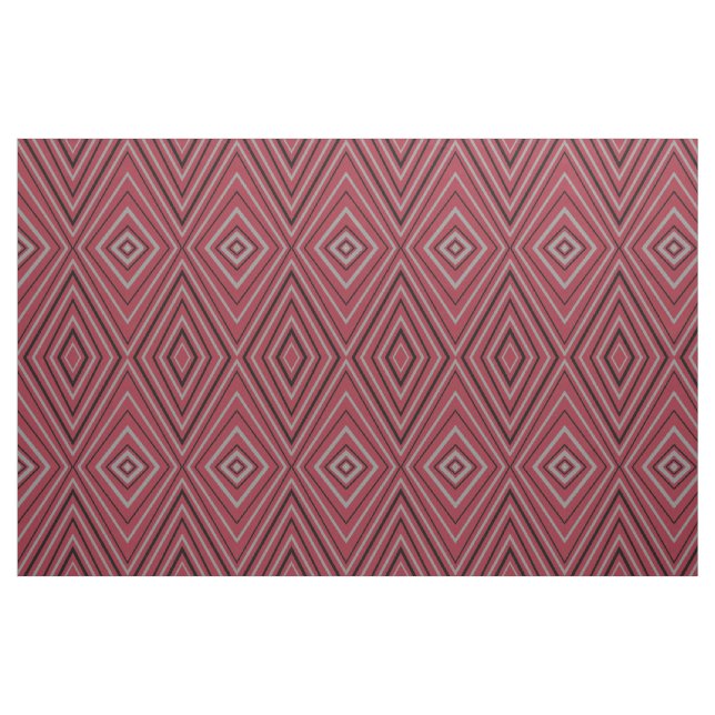 Modern Red Diamond Design Fabric (Fat Quarter)