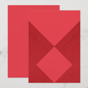 Modern Red Diamond Flat Invitation – Customisable