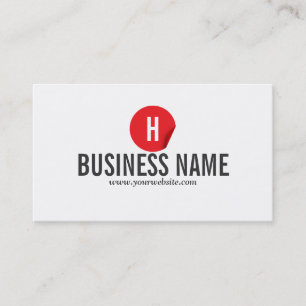 Modern Red Dot Vocalist Business Card