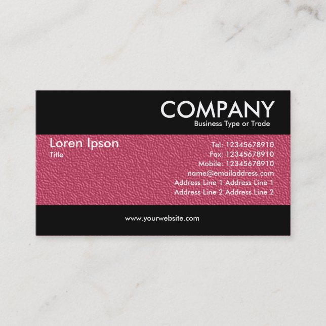 Modern - Red Embossed Texture Business Card (Front)